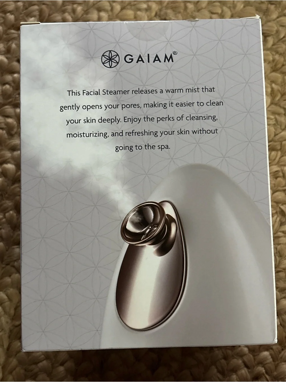 Gaiam White Facial Steamer with Nano Ionic 360 Rotatable Nozzle